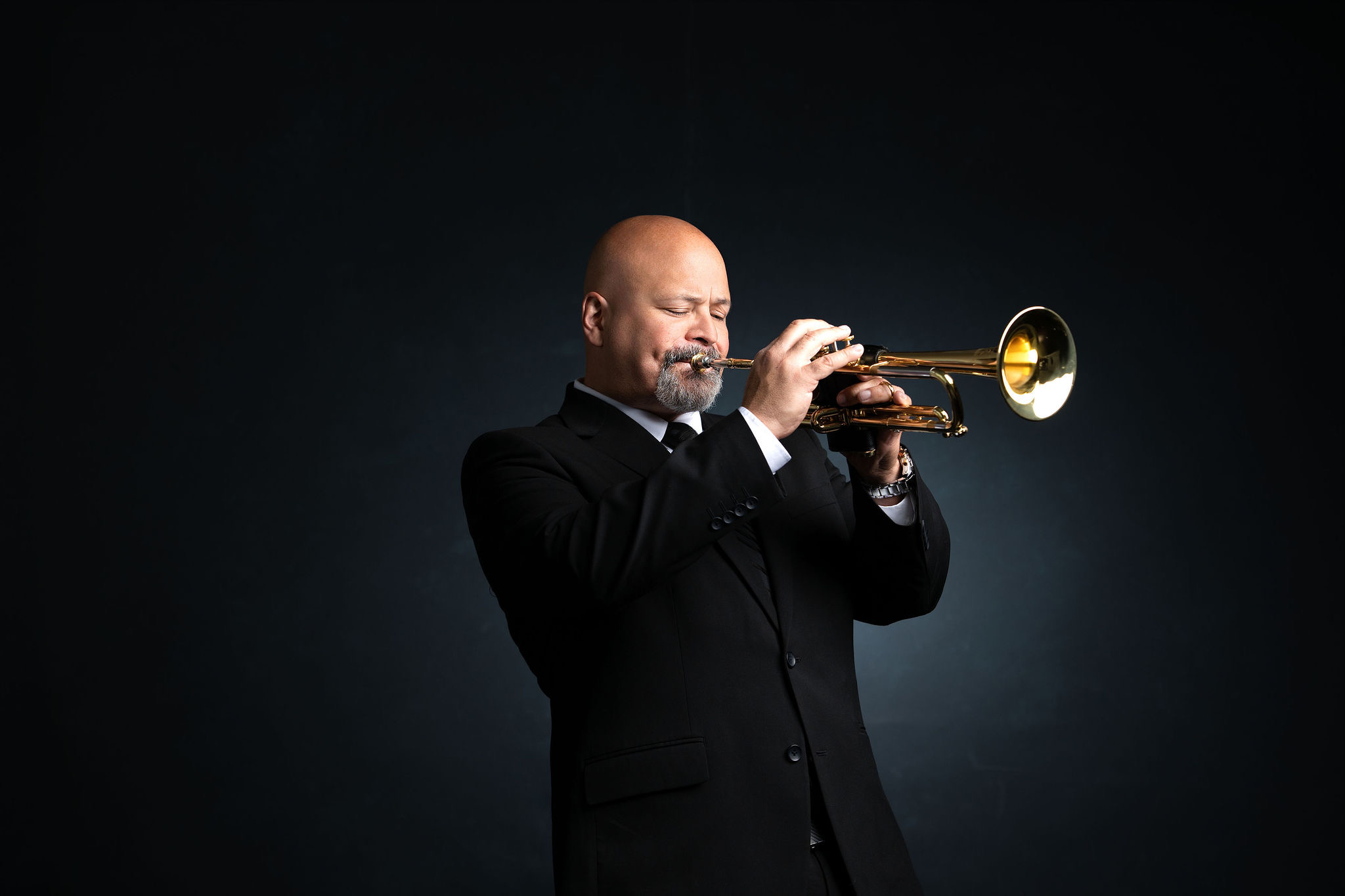 David Champagne with trumpet